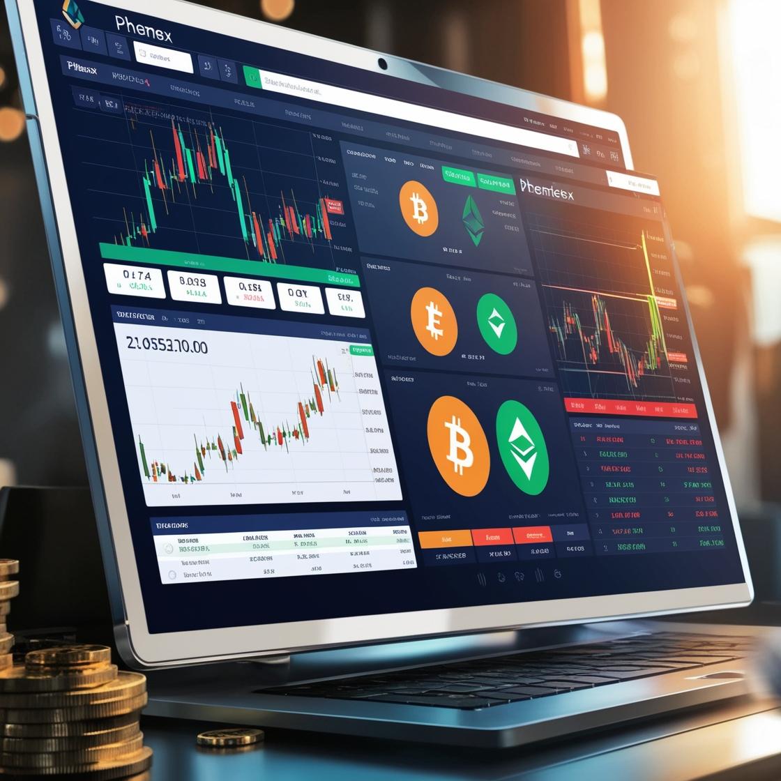 Phemex handelsdashboard
