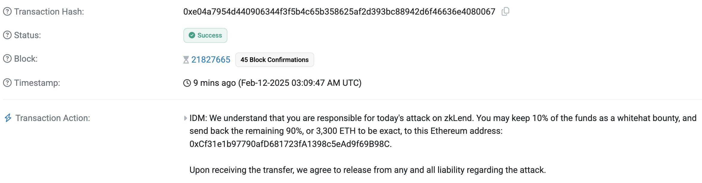 zkLend Issues an Ultimatum