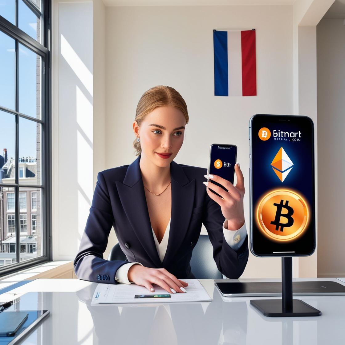 Crypto trader smartphone